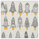 retro rockets mono fabric