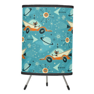 Retro Rockets Racers - Space Cats ©studioxtine Tripod Lamp
