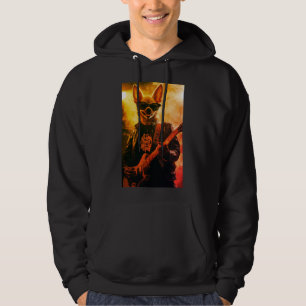Retro Rockstar Chihuahua Hoodie Concert Stage Dog
