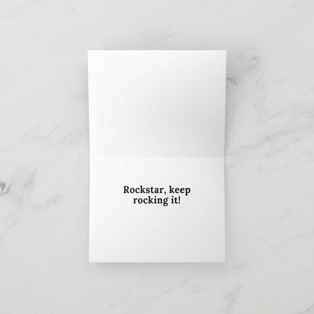 Retro Rockstar Employee Thank You Card (Inside)