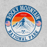Retro Rocky Mountain National Park Colorado hiking Patch