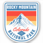 Retro Rocky Mountain National Park Colorado hiking Sticker