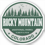 Retro Rocky Mountain National Park Colorado hiking Sticker