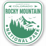 Retro Rocky Mountain National Park Colorado hiking Sticker