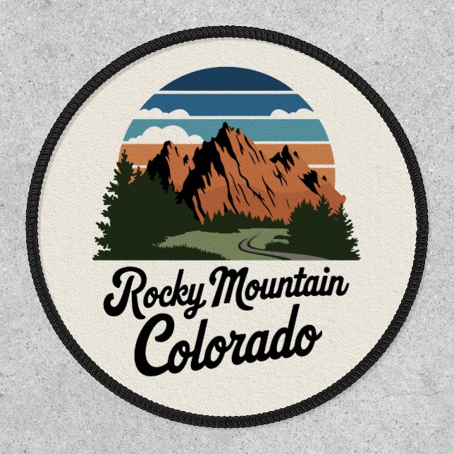 Retro Rocky Mountain National Park Patch (Front)