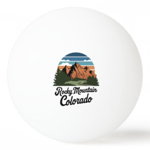 Retro Rocky Mountain National Park Ping Pong Ball