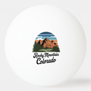 Retro Rocky Mountain National Park Ping Pong Ball