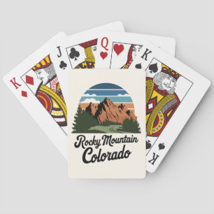 Retro Rocky Mountain National Park Poker Cards