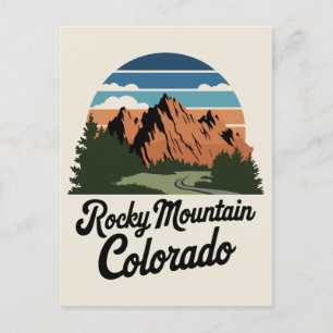 Retro Rocky Mountain National Park Postcard