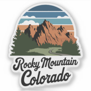 Retro Rocky Mountain National Park Sticker