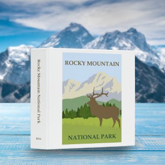 Retro Rocky Mtn Nat'l Park Travel Poster Scrapbook