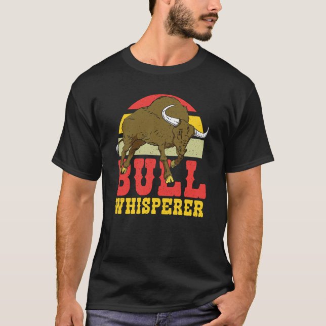 Retro Rodeo Bull Whisperer T-Shirt (Front)