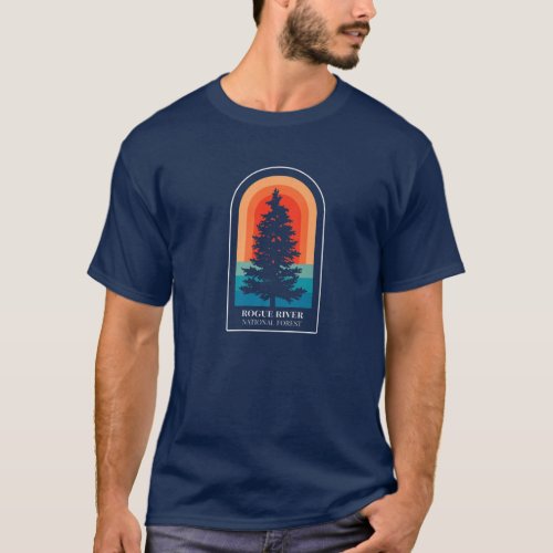 Retro Rogue River National Forest Oregon Hiking T_Shirt