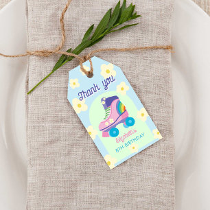 Retro Roller Skate Birthday Daisy Gift Tags