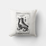 Retro Roller Skate T-Shirt Throw Pillow