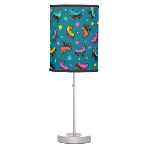 Retro Roller Skates  Stars Table Lamp