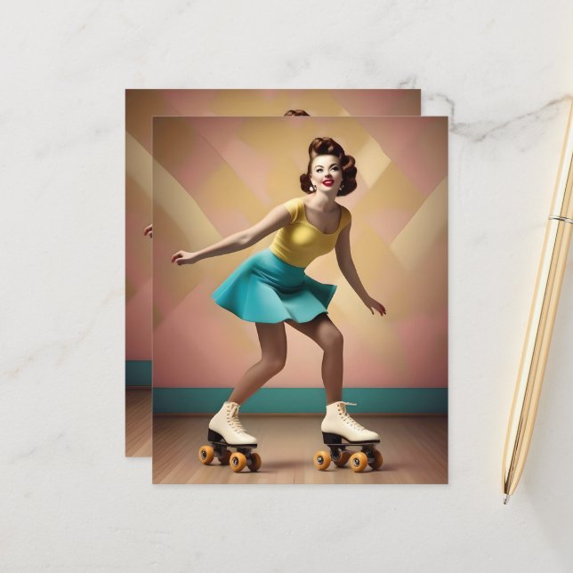 Retro Roller Skating,  (Front/Back In Situ)