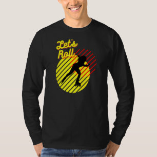 Retro Roller Skating 80's 70's Let's Roll Girl T-Shirt