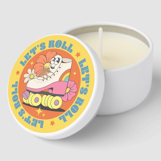 Retro Roller Skating  Mini Candle Favors (Corner)