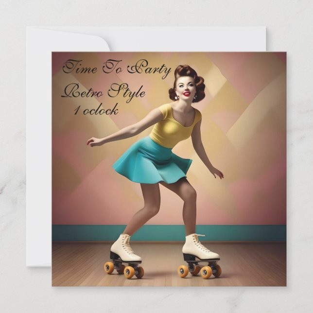 Retro Roller Skating,  Save The Date (Front)
