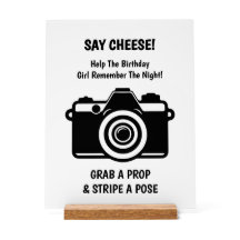 Retro Roller Skating Selfie Birthday Acrylic Sign