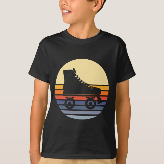 Retro Rollerblades Roller Skate T-Shirt (Front)