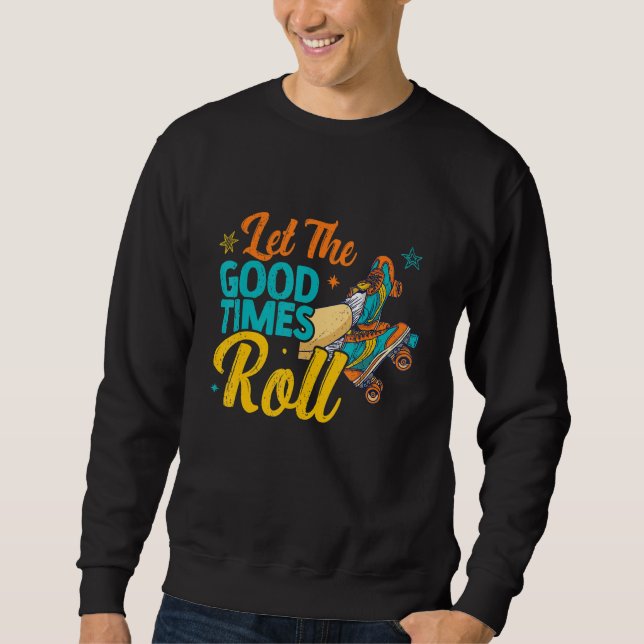 Retro Rollerskates 80's Derby Roller Skating for T Sweatshirt (Front)