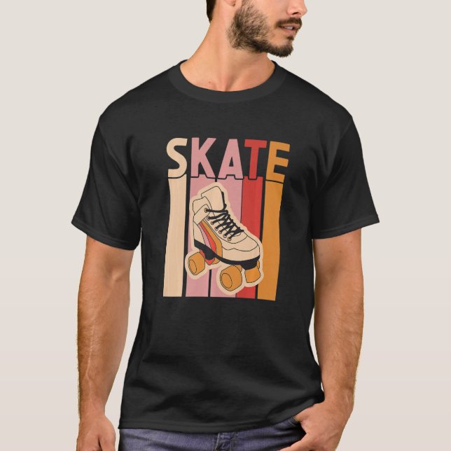 Retro Rollerskates 80's Derby Roller Skating for T T-Shirt (Front)