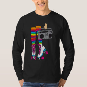 Retro Rollerskates  80's Roller Disco Skating Girl T-Shirt
