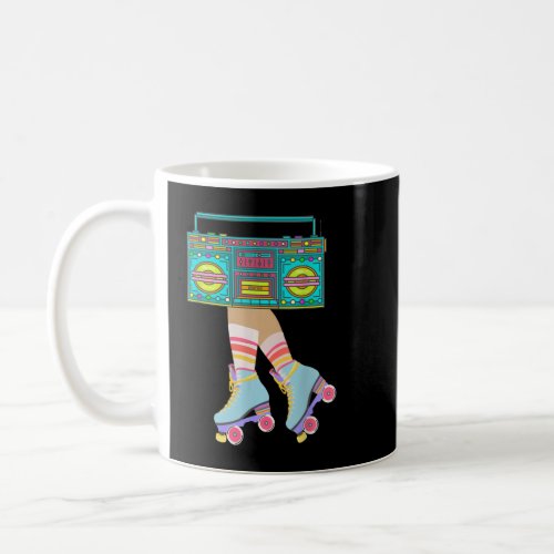 Retro Rollerskates Funny 80s 90s Roller Disco Sk Coffee Mug