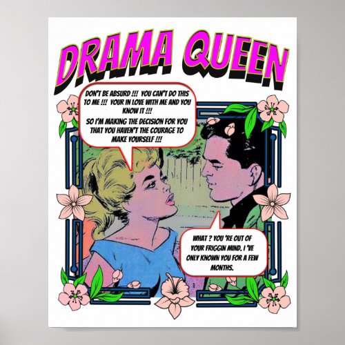 Retro Romance _ Drama Queen _ Poster