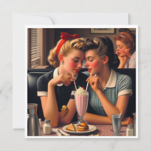 Retro Romance Holiday Card