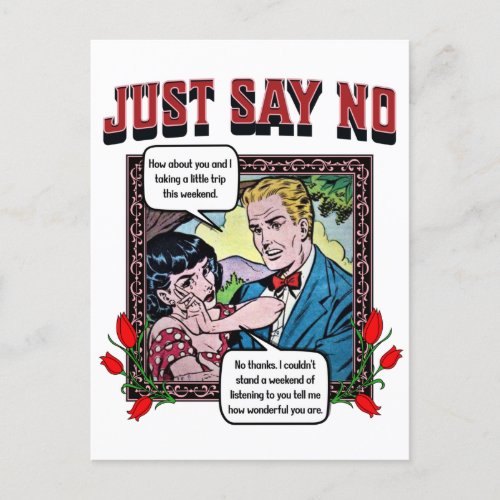 Retro Romance _ Just Say No _ Postcard