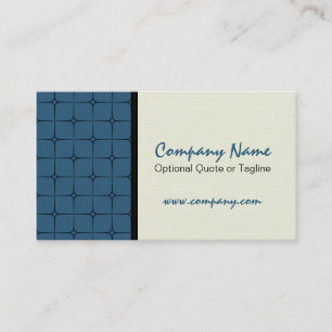 Retro Romance Patterned Business Card, Royal Blue Card
