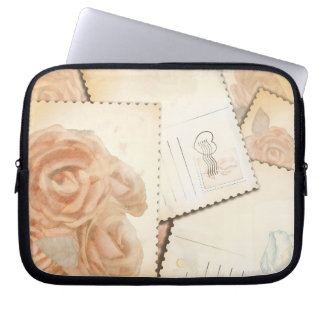 Retro romantic background, laptop sleeve
