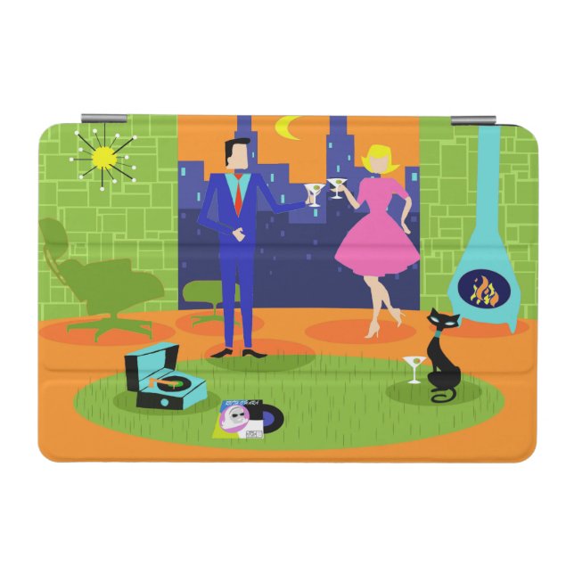 Retro Romantic Evening Couple iPad Mini Cover (Horizontal)