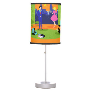 Retro Romantic Evening Couple Table Lamp