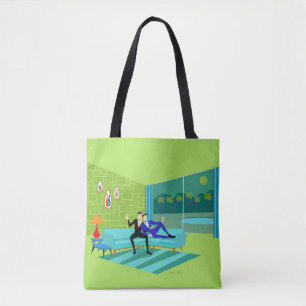 Retro Romantic Gay Couple Tote Bag