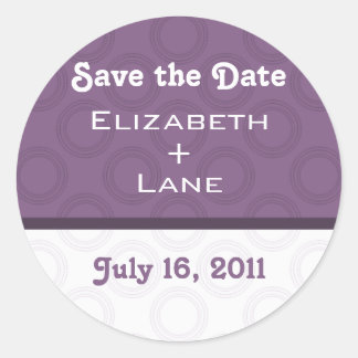 Retro Romantic Save the Date Stickers