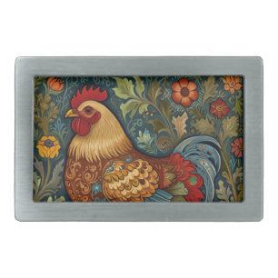 Retro rooster boho chic country chicken  belt buckle