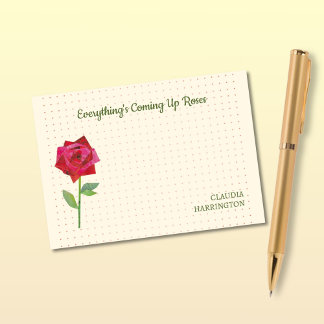 Retro Rose Cute Funny Motivational Home Office Post-it Notes
