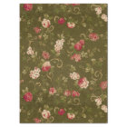 Retro rose & olive pattern