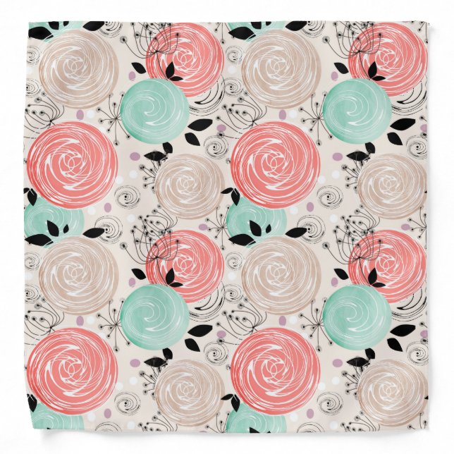 Retro, roses bandana (Front)