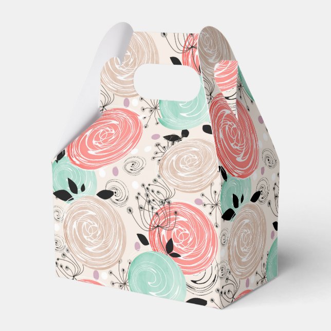 Retro, roses favor boxes (Front Side)