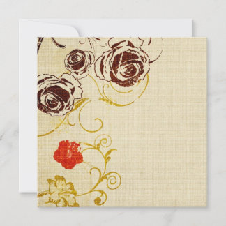 Retro roses Invitation