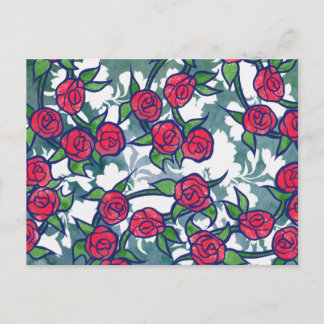 Retro Roses Postcard