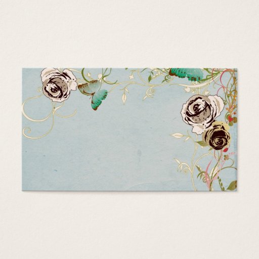 Customizable Retro roses Profile Card Business Card Template