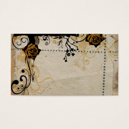 Retro roses Profile Card Business Card Templates