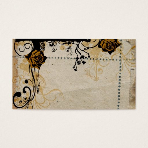 Customizable Retro roses Profile Card Business Card Templates