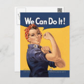 Retro Rosie We Can Do It Postcard (Front/Back)